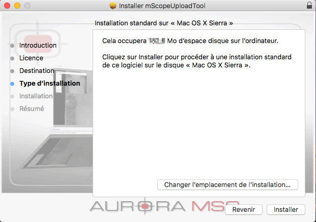 Emplacement de linstallation